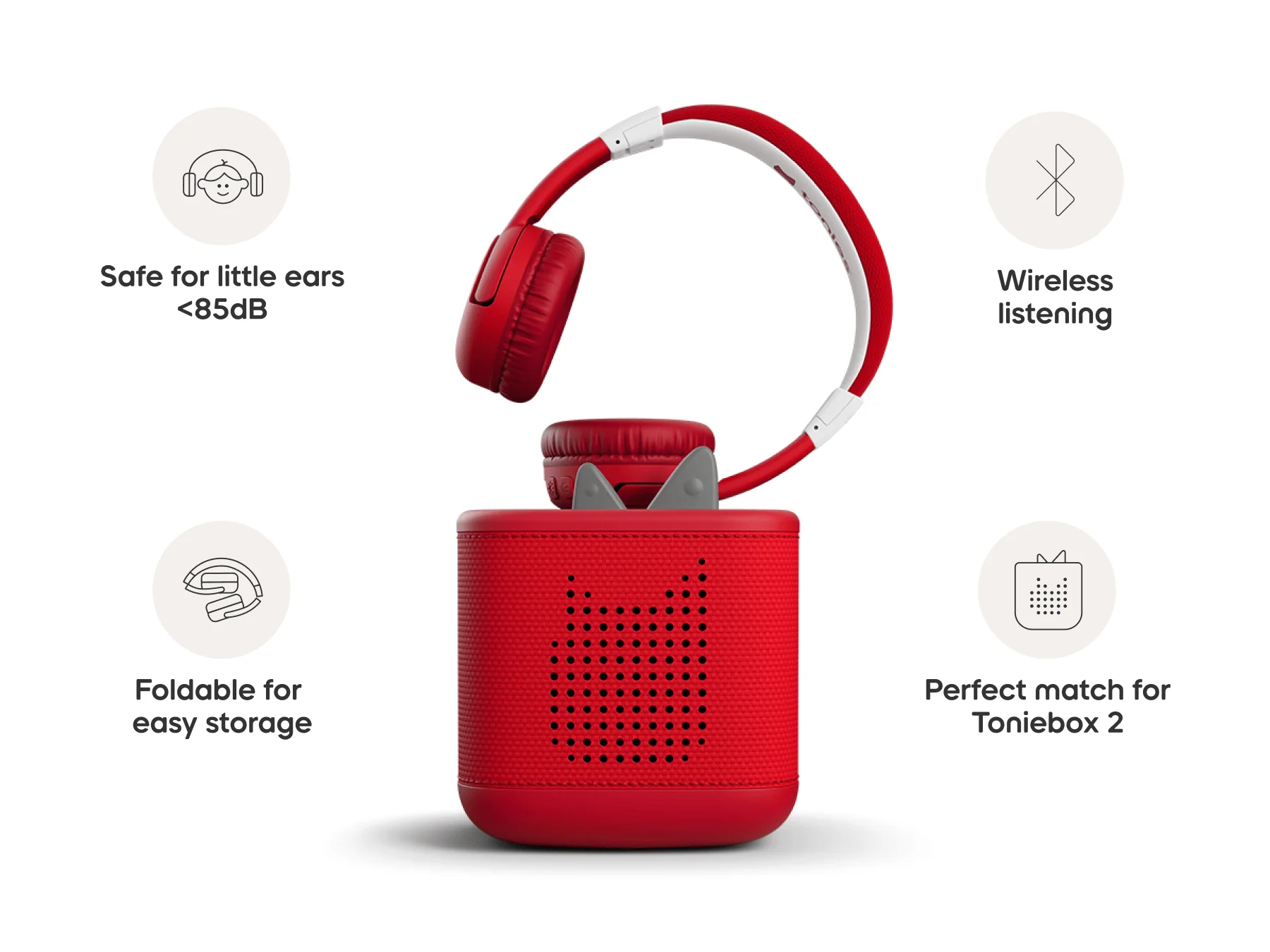 tonies Bluetooth Headphones: Sunset Red - Image 4