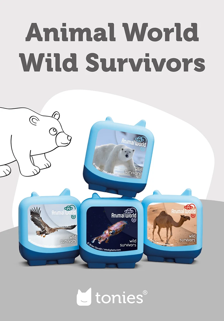 tonies 4 Pack – Animal World Wild Survivors Pocket Tonies - Image 2