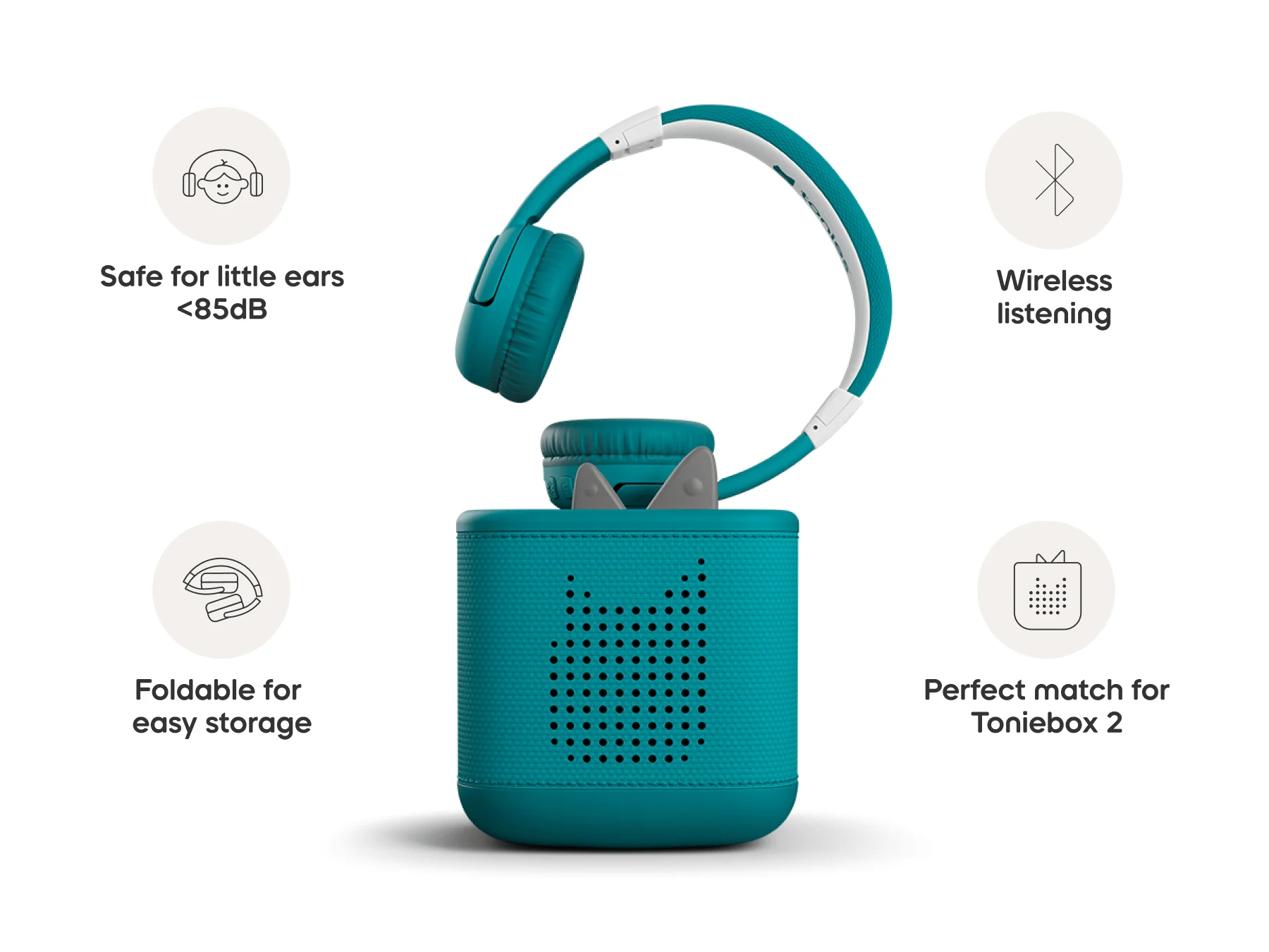 tonies Bluetooth Headphones: Tropical Teal - Image 4