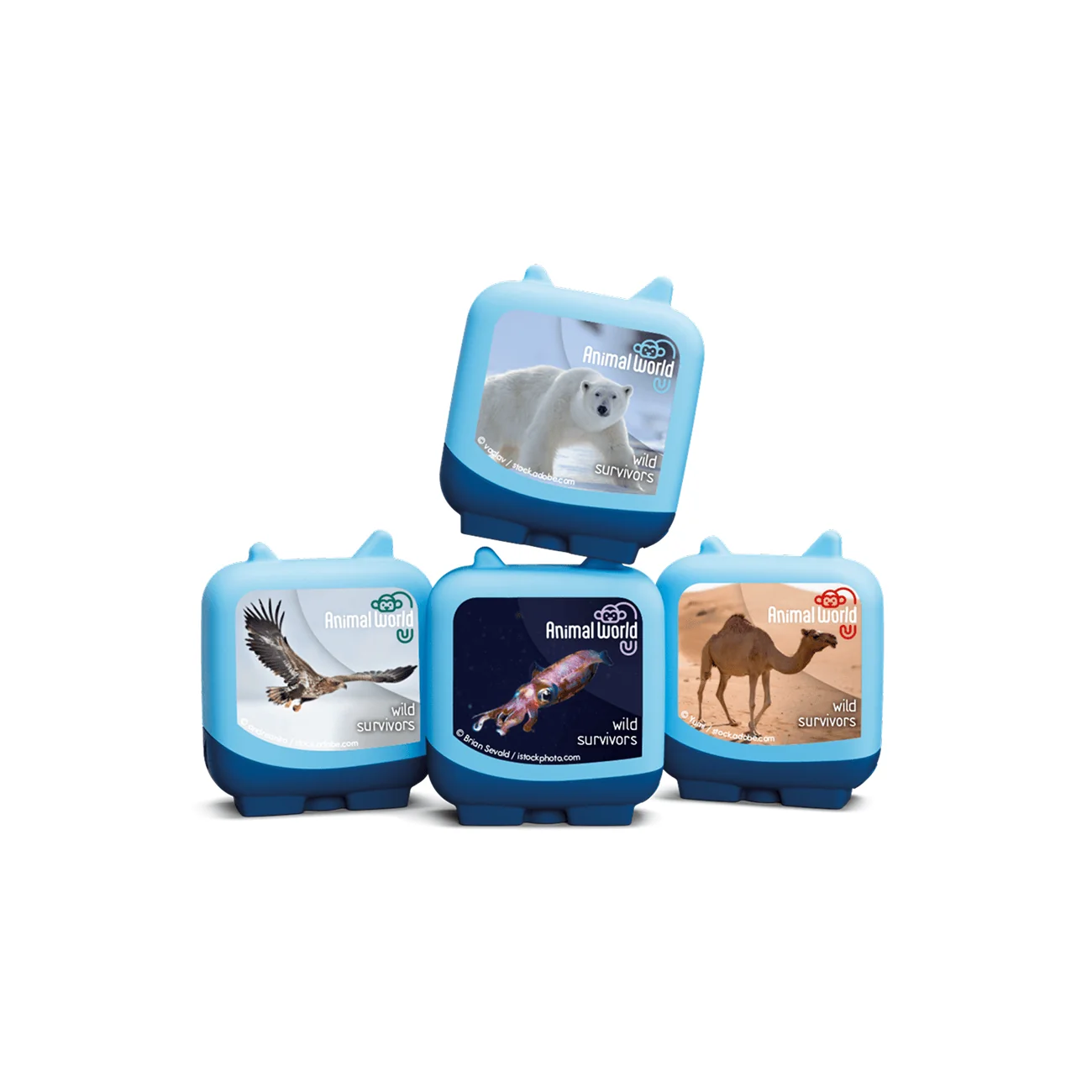 tonies 4 Pack – Animal World Wild Survivors Pocket Tonies