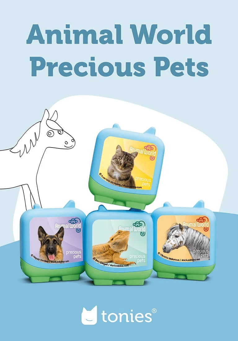 tonies 4 Pack – Animal World Precious Pets Pocket Tonies Brush - Image 2